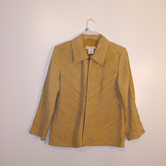 Veste En Cuir Et Daim Vert Bamboo Traders - Femme Taille S - Doublée NEUF